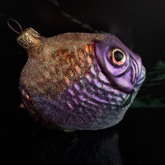 1990 CHRISTOPHER RADKO TROPICAL FISH ORNAMENT 4" tall - Picture 2 of 4